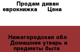Продам диван “еврокнижка “ › Цена ­ 6 500 - Нижегородская обл. Домашняя утварь и предметы быта » Интерьер   . Нижегородская обл.